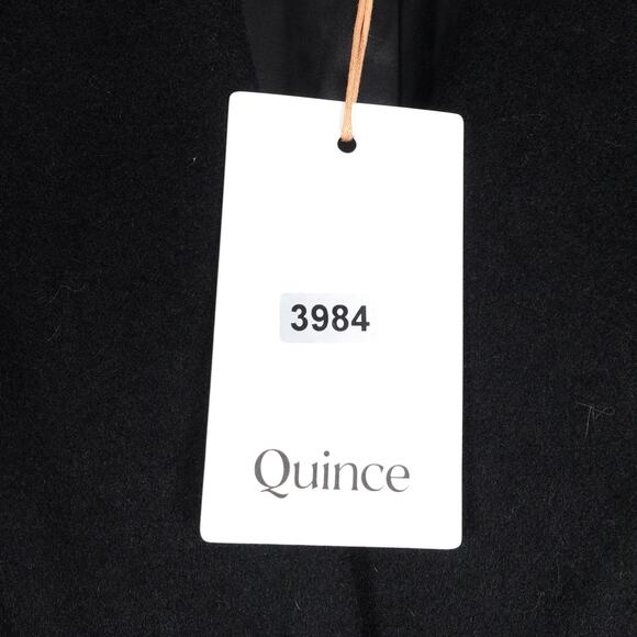 New Quince Black Italian Classic Single Breasted Wool Coat Small $180 3984 - Picture 6 of 11